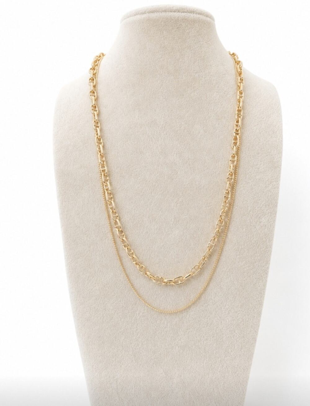 Lou & Co Gold Layered Necklace NWT